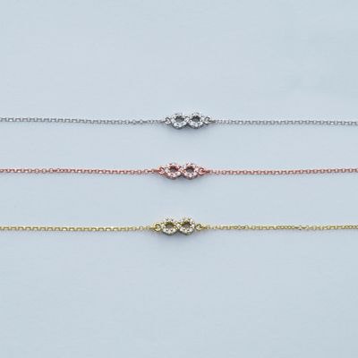 B072 Double Faced Infinity Design Bracelet Size 2