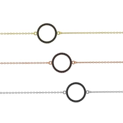 B129 Circle Bracelet With Stones
