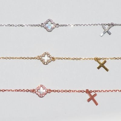 B134 Double Face Cross Design Bracelet Size 1