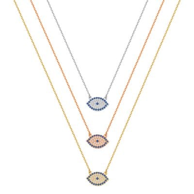 N053 Double Faced Evil Eye Necklace