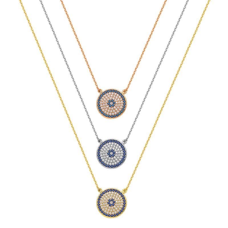 N071 Evil Eye Necklace Big Size