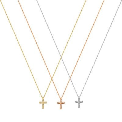 N079 Double Faced Cross Necklace