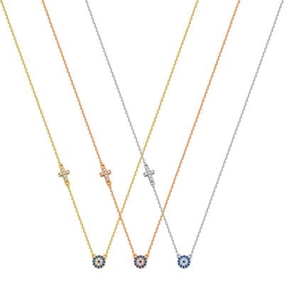 N088 Double Faced Evil Eye Necklace