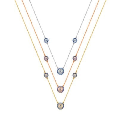 N090 Double Faced Evil Eye Necklace