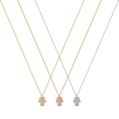 N093 Double Faced Hand Of Fatima Necklace
