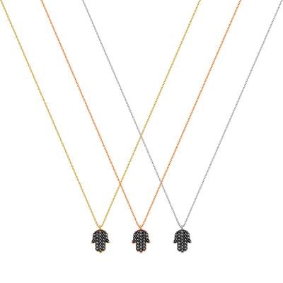 N093 Double Faced Hand Of Fatima Necklace