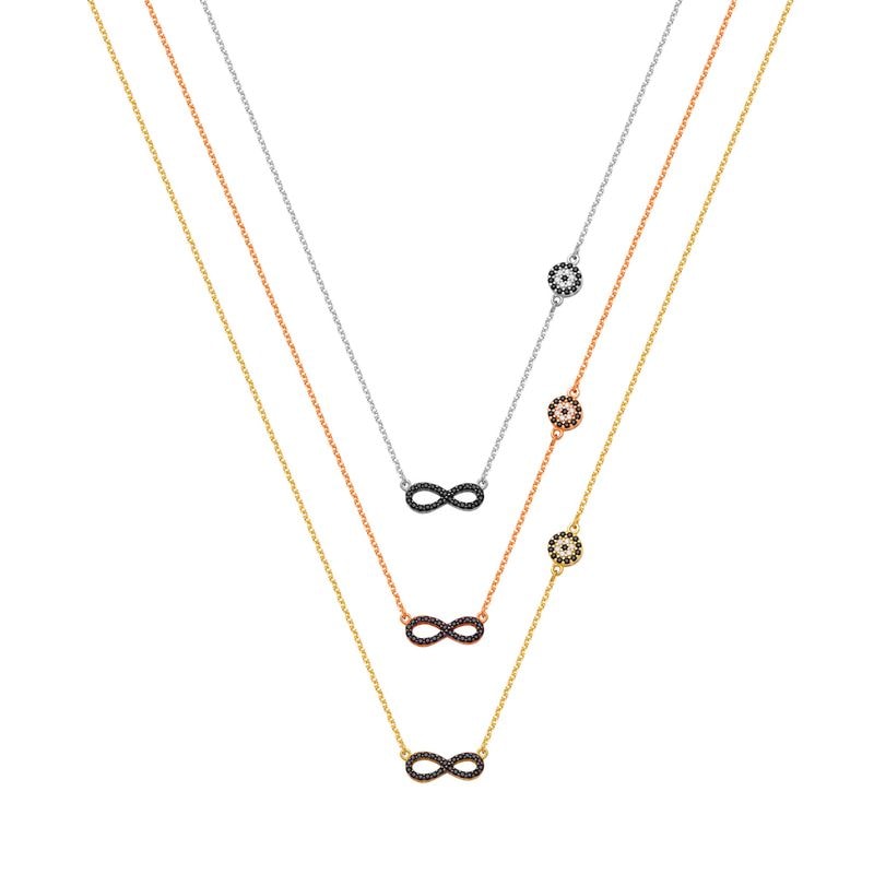 N095 Double Faced Infinity Necklace