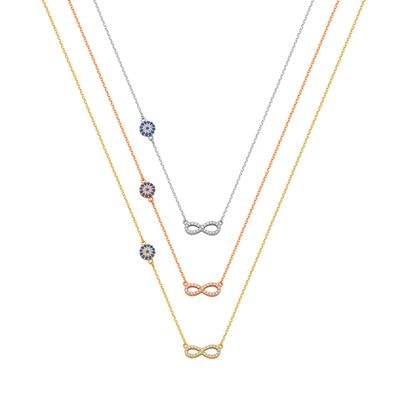 N095 Double Faced Infinity Necklace