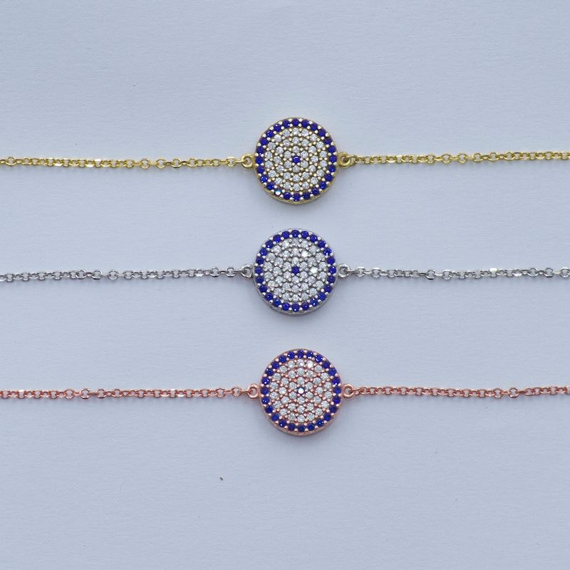 B037 Double Faced Evil Eye Bracelet Size 3