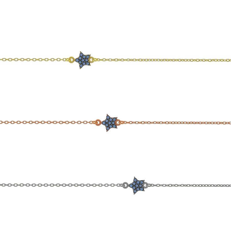B151 Star Bracelet With Stones