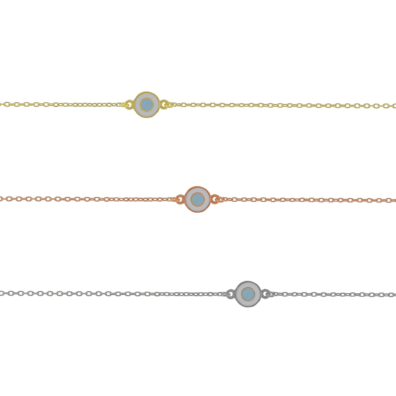 B170 Circle Eye Bracelet With Enamel