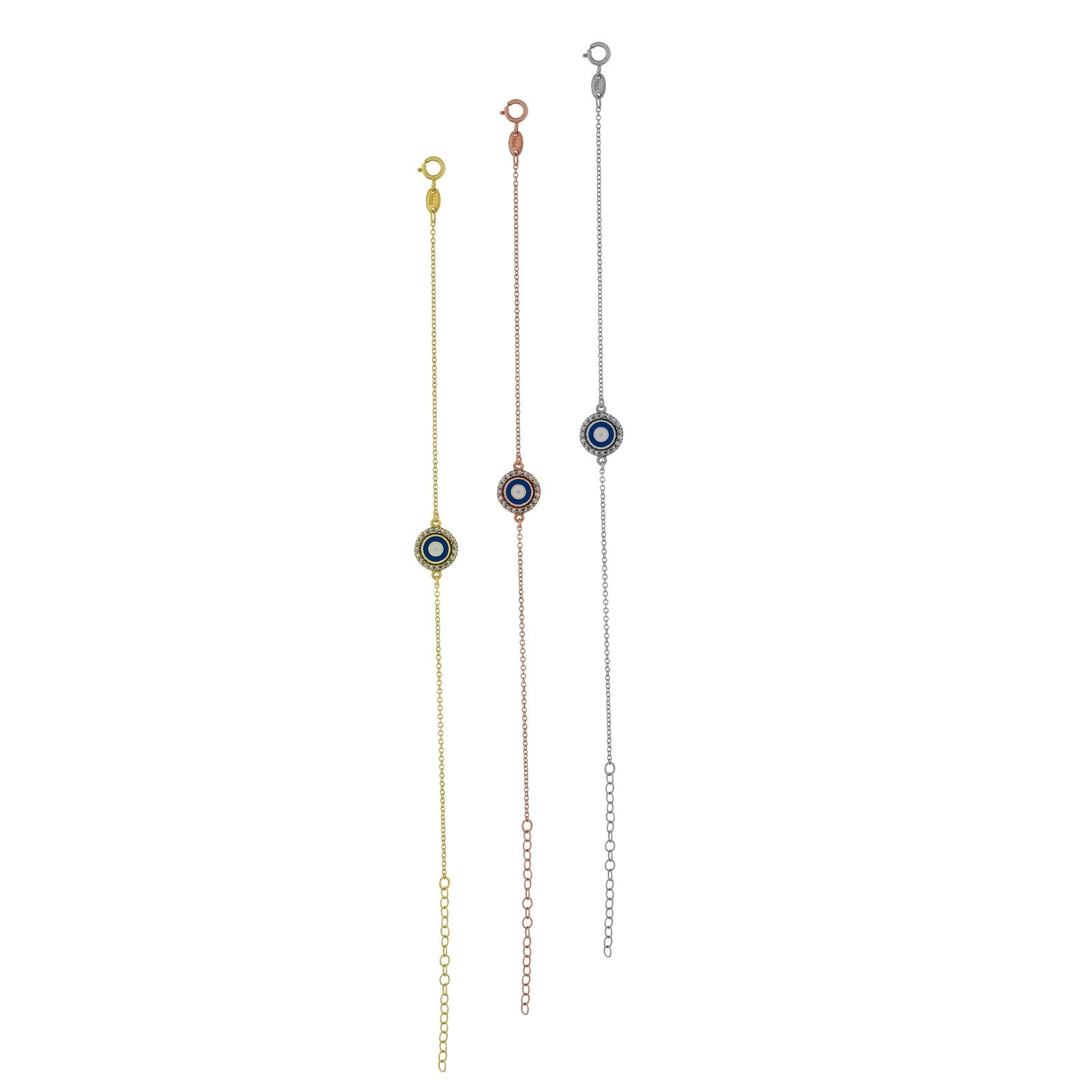 B201 Enamel Bracelet With Zirgonian Stones