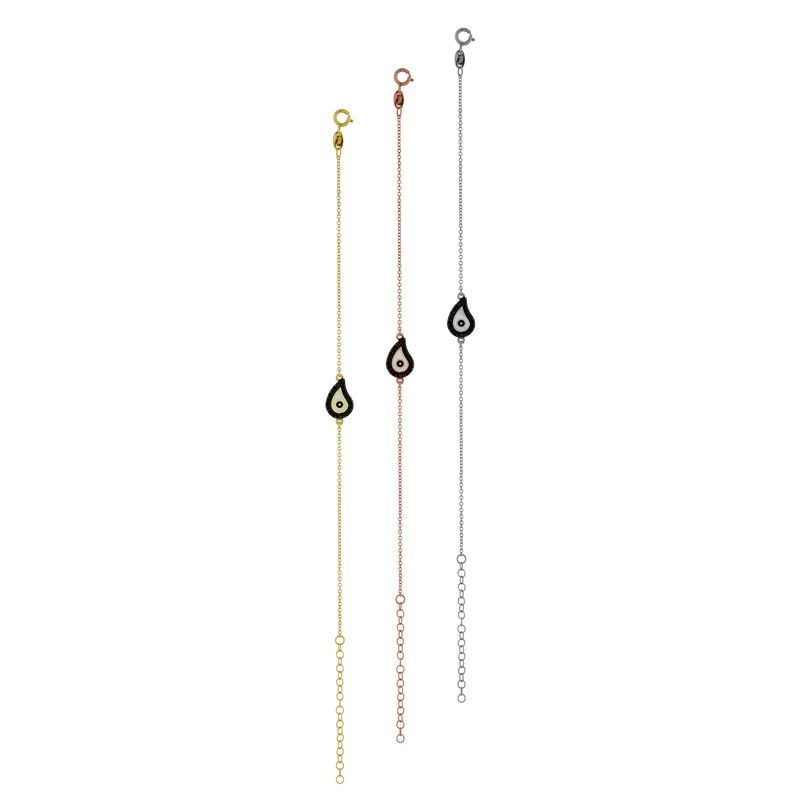 B205 Tear Drop With Zirgonian Stones