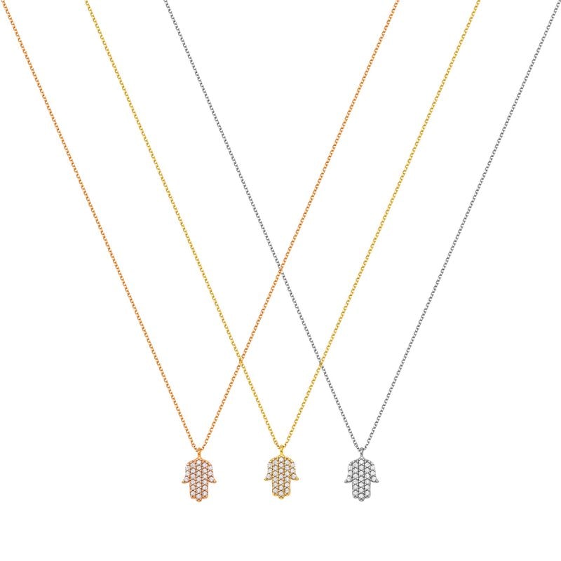 N038 Hand Of Fatima Necklace Small Size