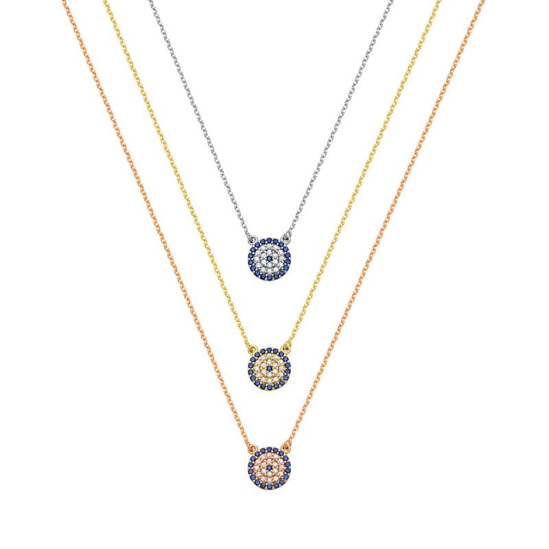 N044 Evil Eye Necklace Medium Size