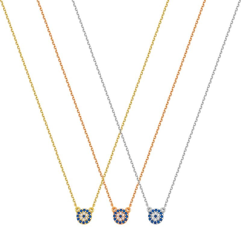 N058 Double Faced Evil Eye Necklace