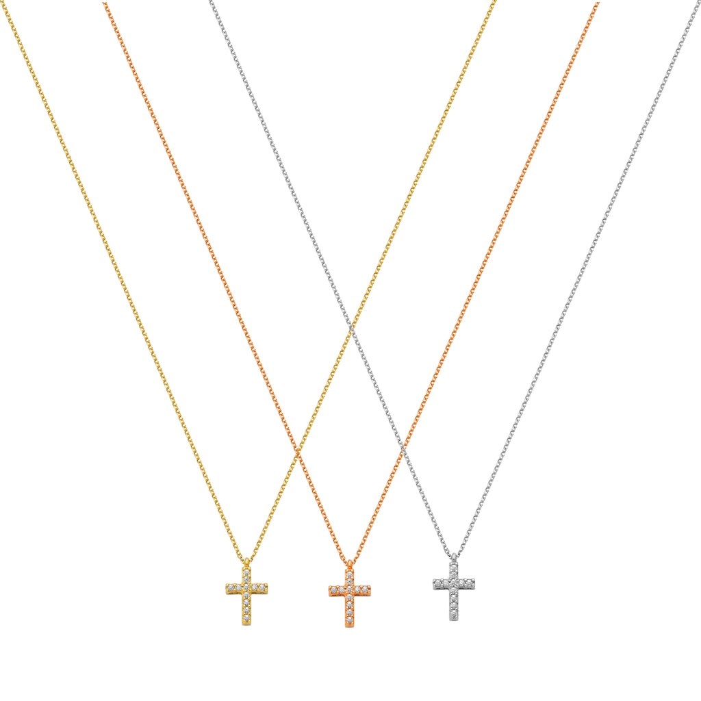 N079 Double Faced Cross Necklace