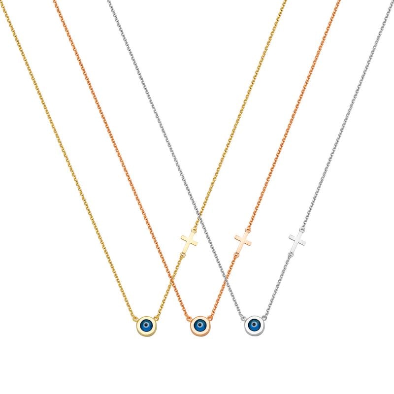 N080 Double Faced Evil Eye Necklace