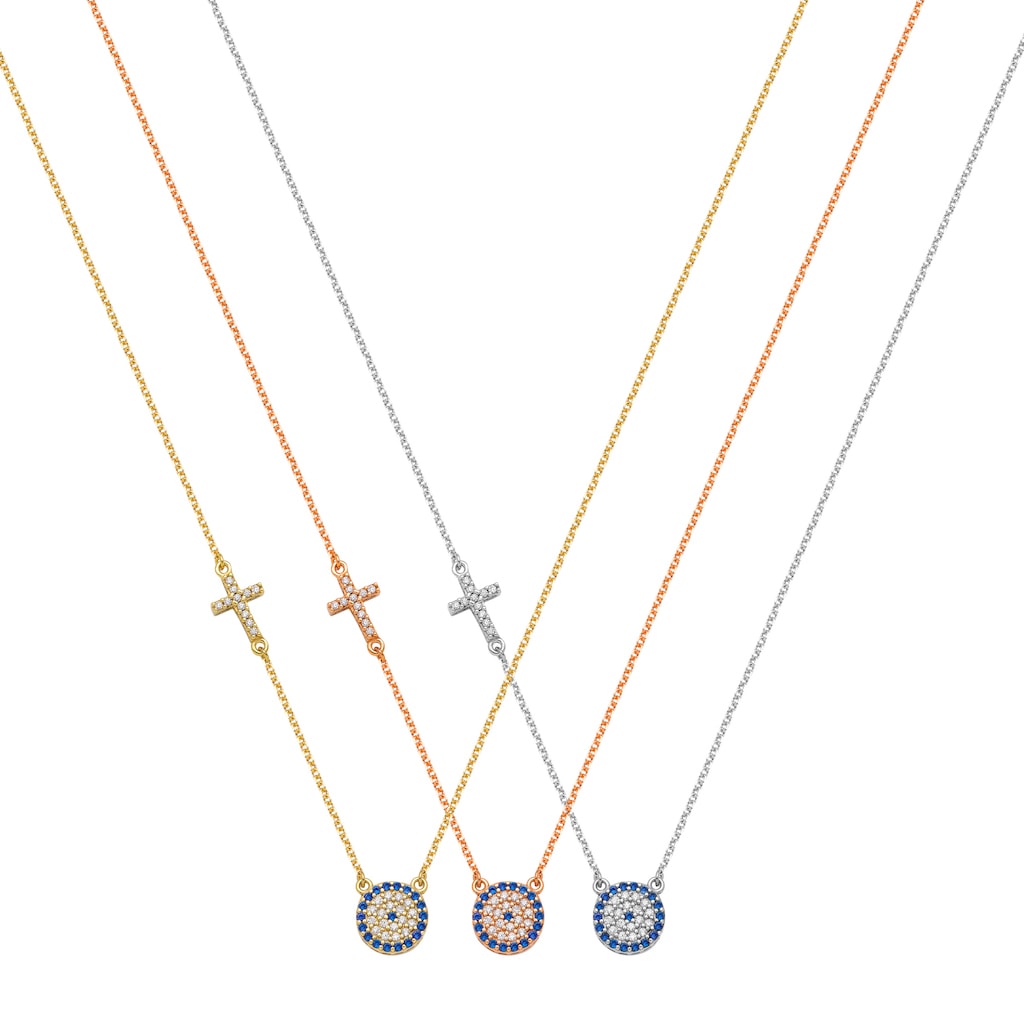 N089 Double Faced Evil Eye Necklace