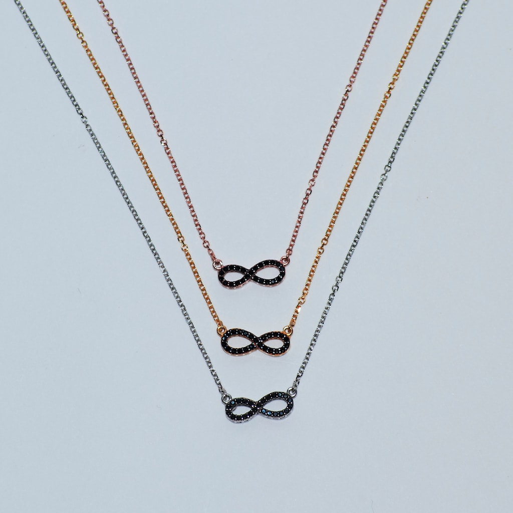 N098 Double Faced Infinity Necklace